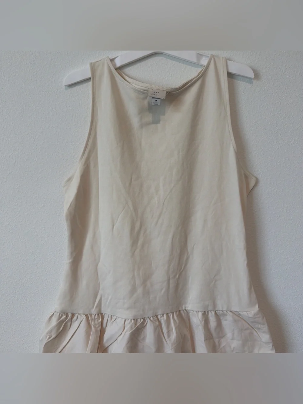 A new day Sleeveless Cream Drop-Waist Summer Dress - Picture 2 of 3